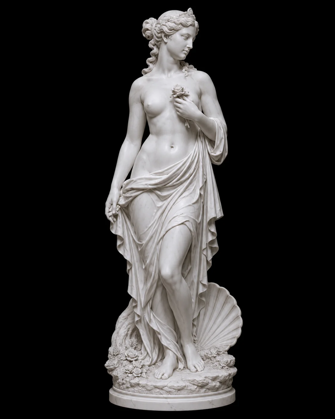 Aphrodite Kreeka mütoloogia marmorfiguur