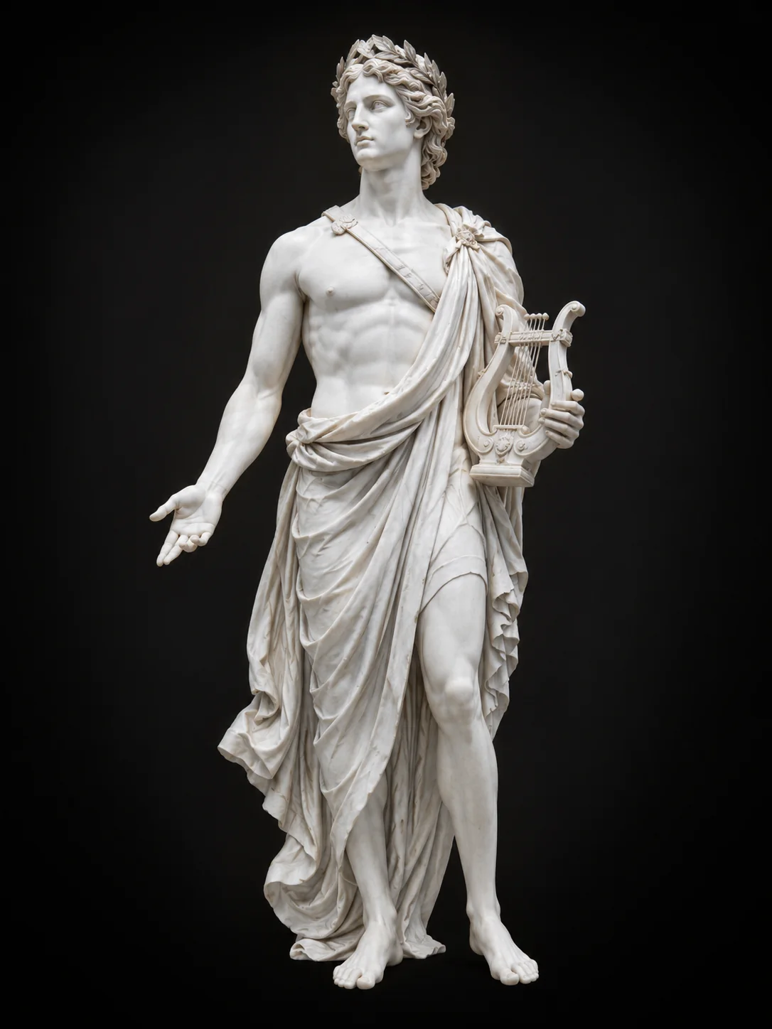 Apollo Kreeka mütoloogia marmorfiguur