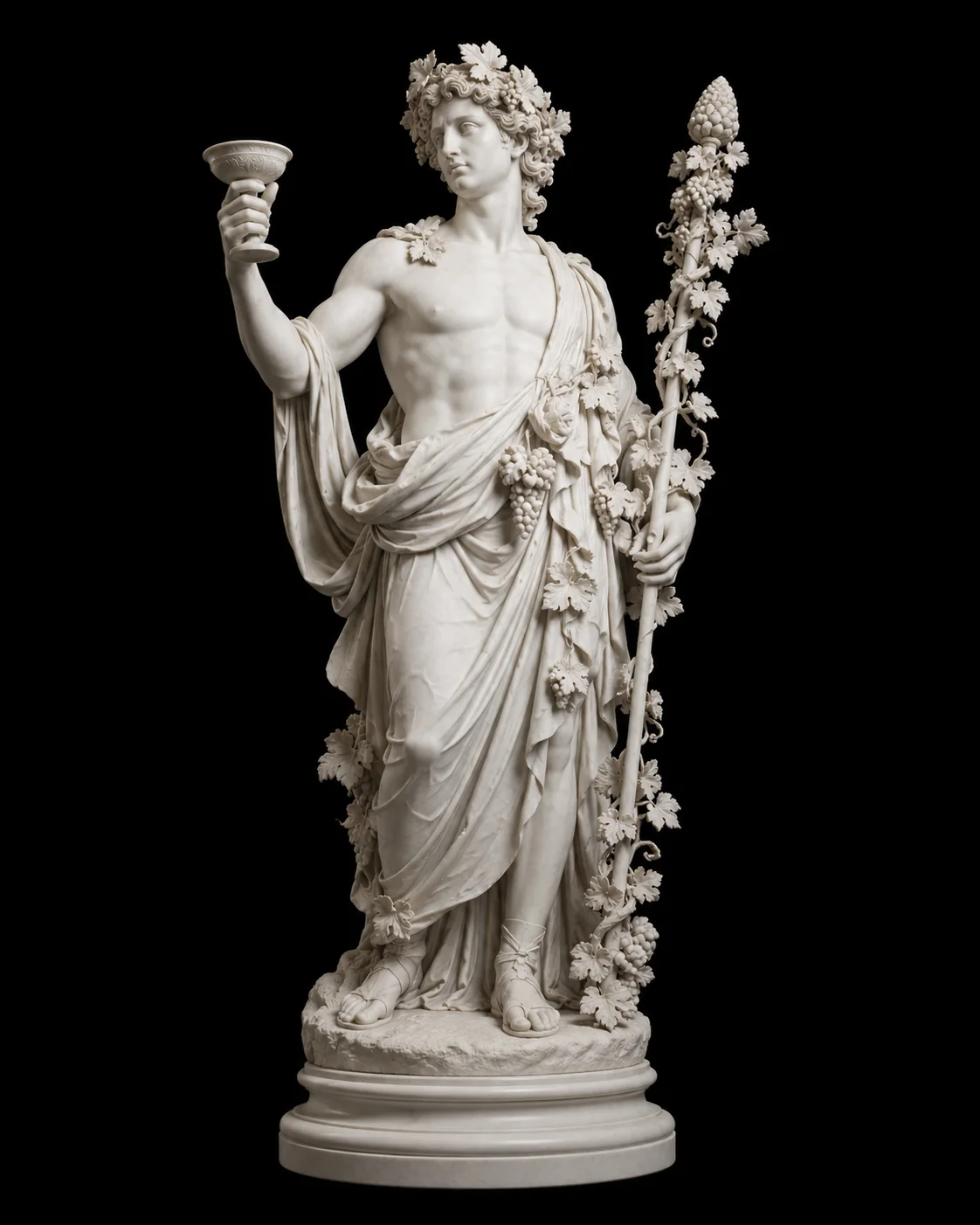 Dionysos Kreeka mütoloogia marmorfiguur