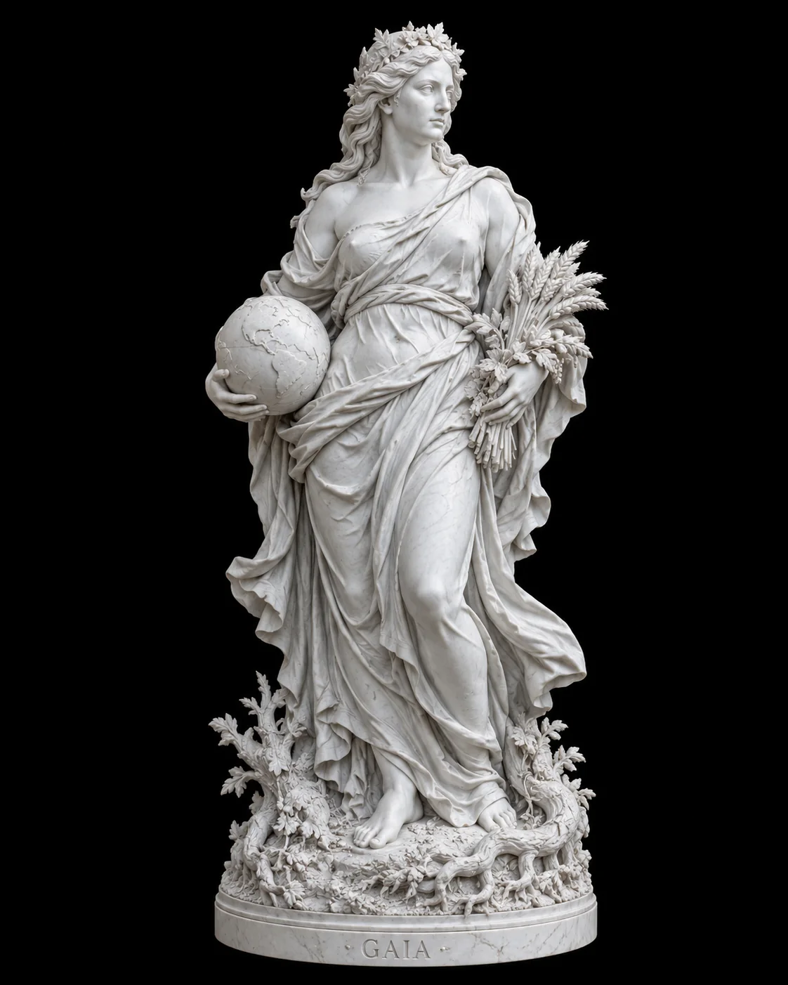 Gaia Kreeka mütoloogia marmorfiguur