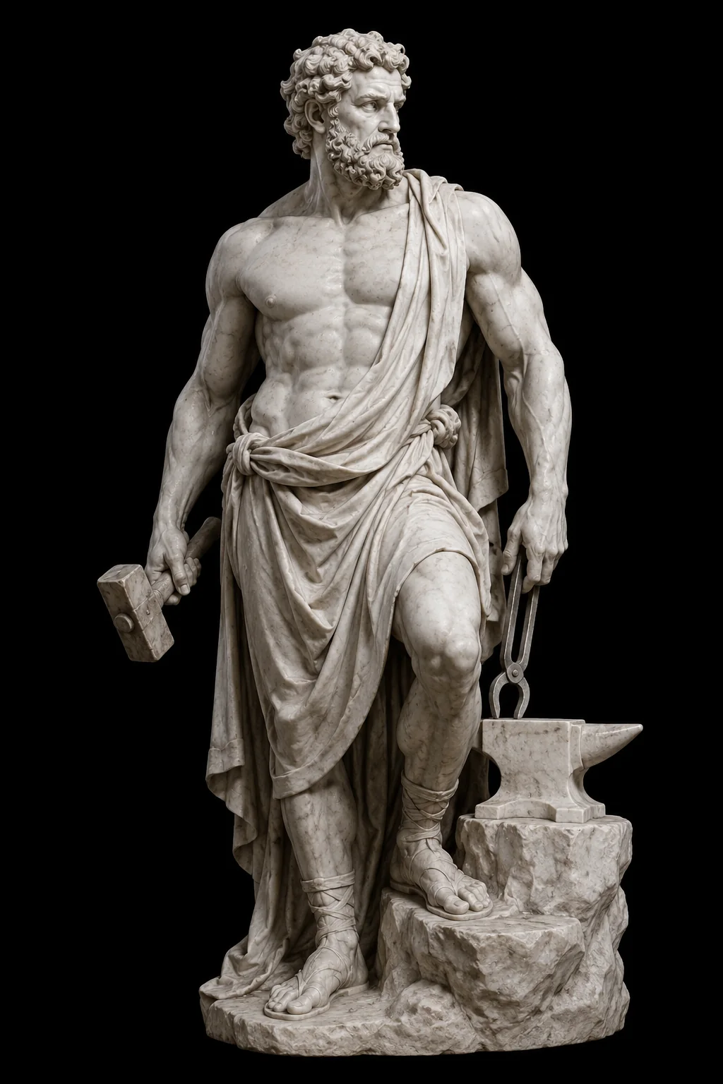 Hephaistos Kreeka mütoloogia marmorfiguur