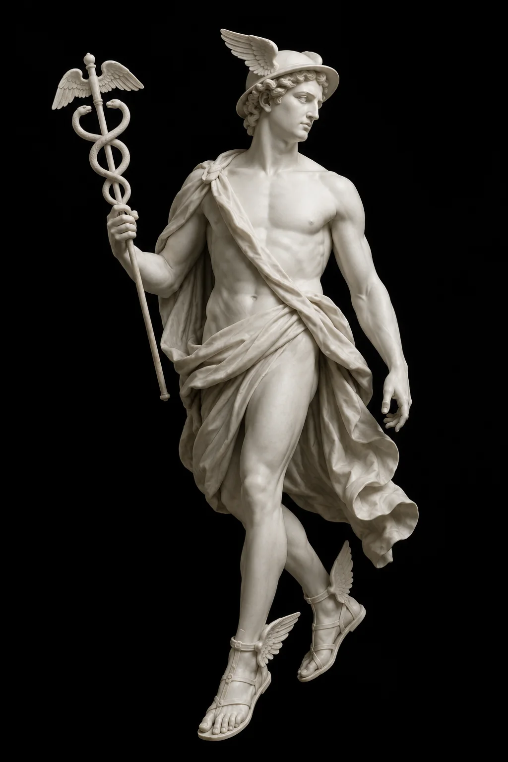 Hermes Kreeka mütoloogia marmorfiguur