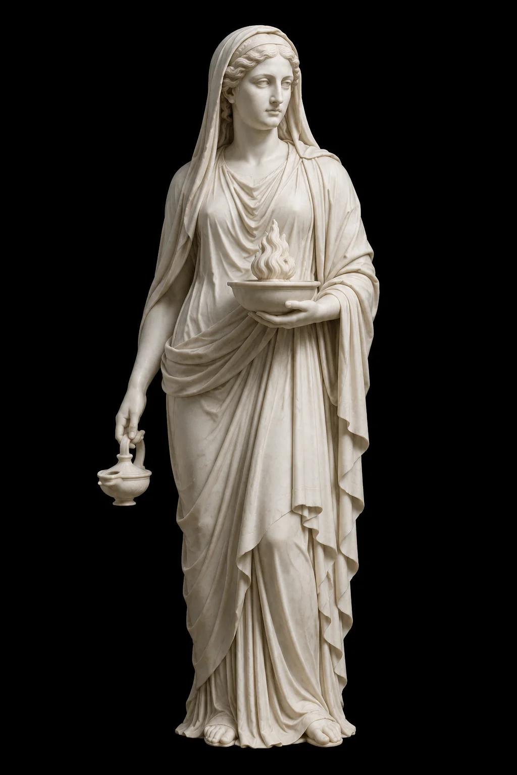 Hestia Kreeka mütoloogia marmorfiguur