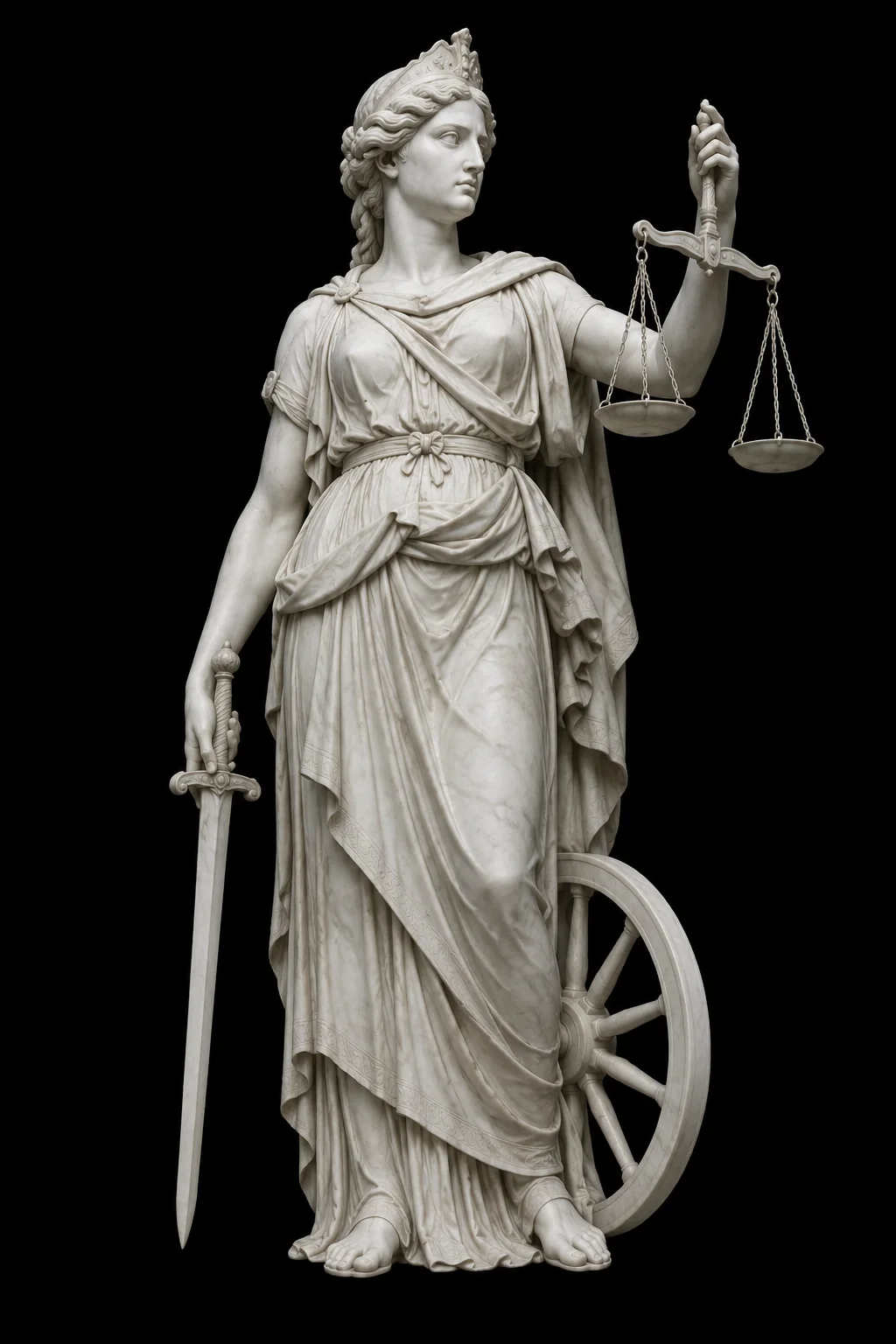 Nemesis Kreeka mütoloogia marmorfiguur