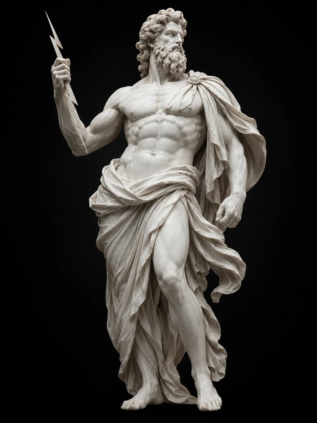 Zeus Kreeka mütoloogia marmorfiguur
